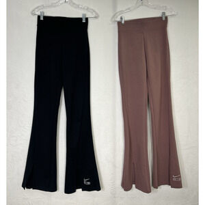 2pr Nike One Dri-FIT High-Waisted Full Length Women's Small Split Hem Leggings